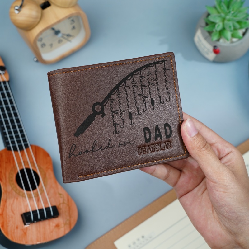 Personalized Hooked on Dad Wallet